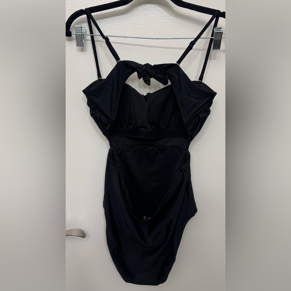 NWT J.Crew Cutout Tie-Back One-Piece Swimsuit | Chic Resort Swimwear - Picture 3 of 4